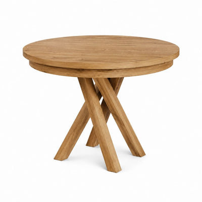 Runder Esstisch Natur Eichenholz Ø 100 cm Höhe 75 cm
