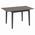 Ausziehbarer Esstisch Grau MDF Stahl rechteckig 120-160 x 80 x 75 cm