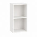 Bücherregal mit 2 offenen Fächern Weiß Spanplatte rechteckig 42 x 39 x 77 cm