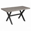 Ausziehbarer Esstisch Grau MDF Stahl rechteckig 160-200 x 90 x 75 cm