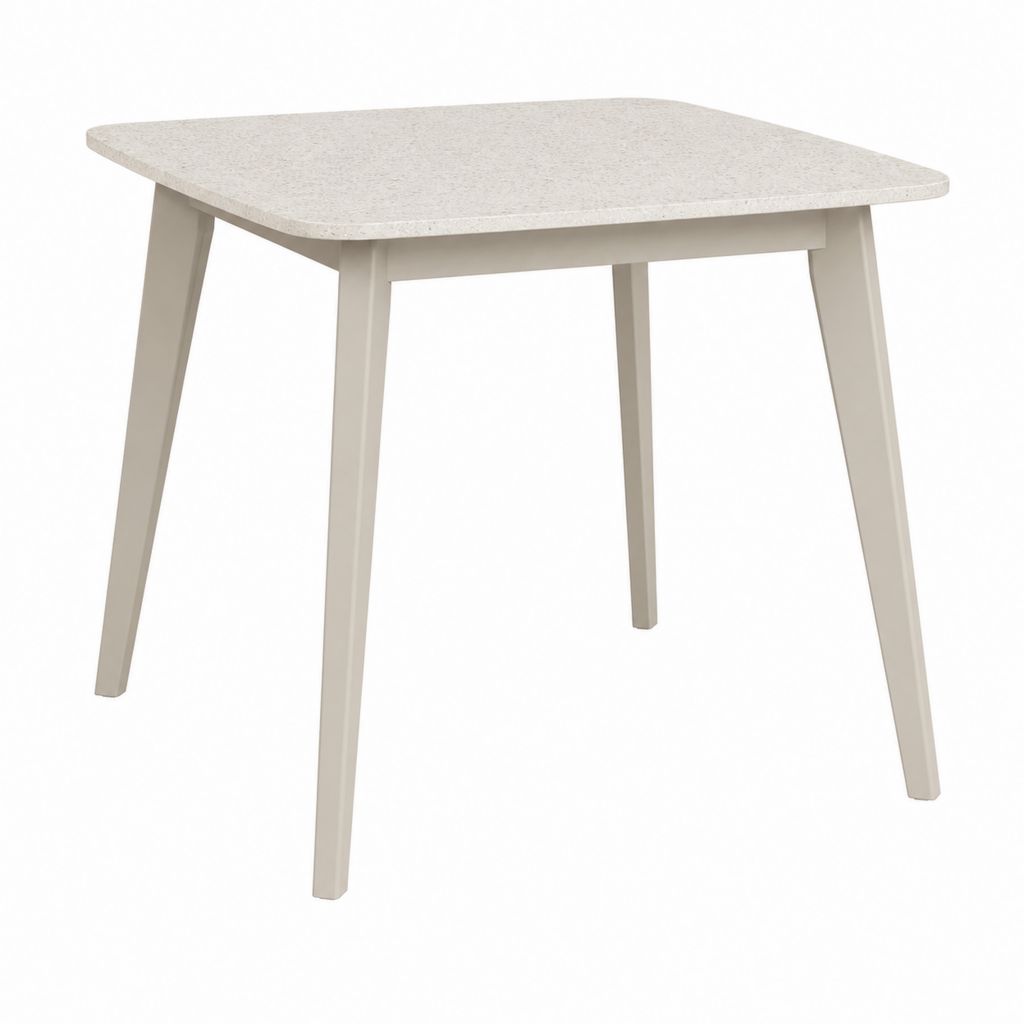 Esstisch Beige MDF mit Steinoptik quadratisch 80 x 80 x 75 cm