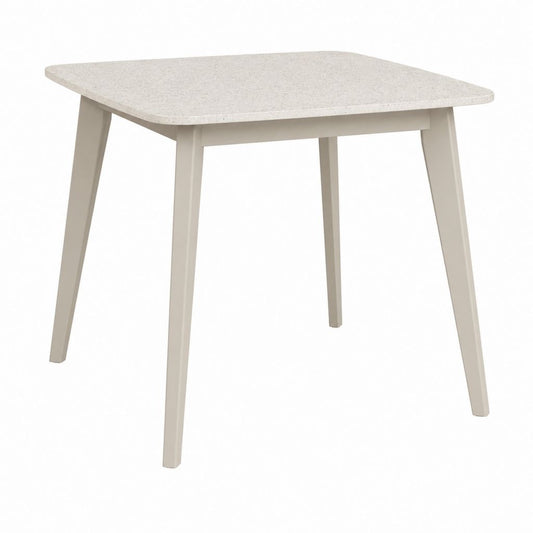 Esstisch Beige MDF mit Steinoptik quadratisch 80 x 80 x 75 cm