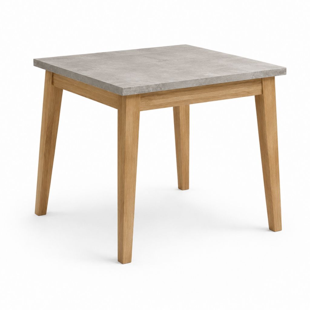 Esstisch quadratisch Grau Eiche Massivholz MDF 80 x 80 x 75 cm