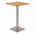 Bistrotisch quadratisch Eichefarben Spanplatte Edelstahl 70 x 70 x 75 cm